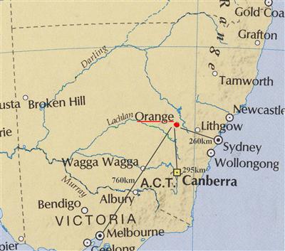 Orange wine region map